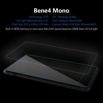 NOVA3D Imprimantă 3d Bene4 mono Imprimare Rapidă LCD 3D Printer Model de Calitate 3d DIY Kituri de Imprimare impresora Suport 3d Chitubox Slicer