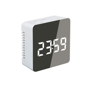 Oglinda cu Ceas Alarma Snooze Ceas LED Digital Ceas de Masa Timp Temperatura Mare Afișaj Electronic Digital Ceas de Birou