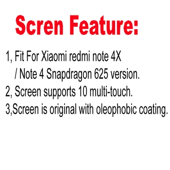 Original, Senzor Pentru Xiaomi redmi notă 4X nota 4 Globală Versiunea Snapdragon 625 Display LCD Touch Screen Digitizer cu cadru