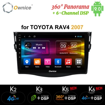 Ownice Octa Core DVD Auto GPS Navi Android 9.0 K3 K5 K6 Car DVD Player pentru toyota rav4 2007 2008 2009 2010 2011 DSP 4G SĂ SPDIF