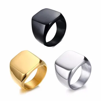 Personalizate Signet Ring pentru Bărbați din Oțel Inoxidabil Gravata Monograma