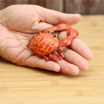 Piele creative de artizanat crab pandantiv crabi păros sac pandantiv accesorii breloc de simulare de animale desene animate pentru copii cadouri