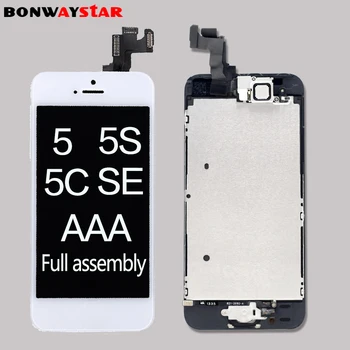 Plin de asamblare ecran LCD pentru iPhone 5/5C/5S/SE/6 Ecran LCD Ecran LCD Tactil Digitizer Înlocuire completă pantalla+Buton+Camera