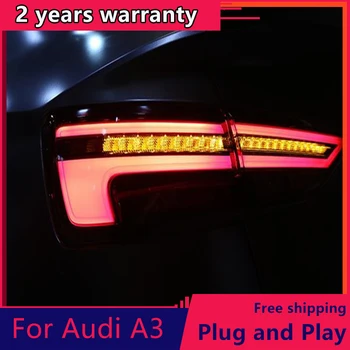 Styling auto pentru AUDI A3 stopuri 2013-2019 Audi a3 spate cu LED-uri de Lumină LED-uri Lampă Spate cu Dinamică de semnalizare
