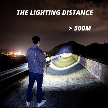 Super Luminoase 4 Core P90 Lanterna LED-uri Cu Taxă Funcția de Afișare Iluminat distanță mai mare de 500 de metri, Potrivit pentru exterior