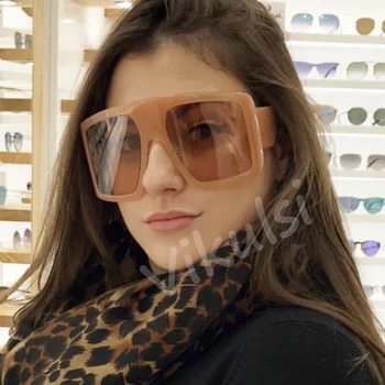 Supradimensionat ochelari de Soare Patrati Femei Bărbați 2019 Brand de Lux de Epocă Ochelari de Soare Om Mare Ochelari Cadru Negru Scut ochelari de Soare UV400
