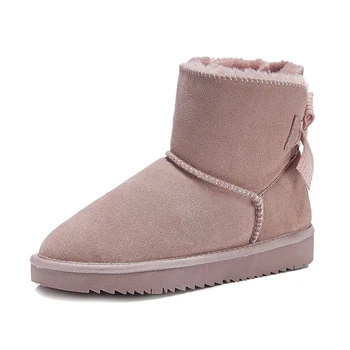 SWONCO genuine piele cizme de zapada pentru femei de iarnă de blană, pantofi de cald arc spate 2020 nou glezna cizme pentru femei casual