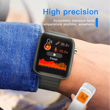 T68 ceas inteligent de Măsurare a Temperaturii smartwatch reloj inteligente ceasuri pentru barbati femei Tensiunii Arteriale Memento Mesaj
