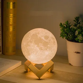 Tabelul Luna Lumina de Noapte LED Dormitor 3D de Imprimare Luna Lampa LED Lumina de Noapte LED Lumina de Noapte Atmosferă de lumină