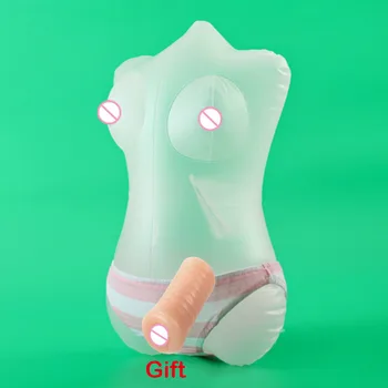 Transparent Gonflabile Jumătate De Lungime De Sex Papusa Detașabil De Sex Masculin Masturbator Vagin Real Pizde Sex Jucărie Pentru Omul Adult Produse Sex Shop