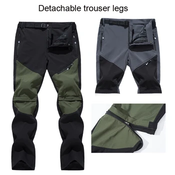 TRVLWEGO Bărbați Drumeții Pantaloni Stretch Detasabila Rapid Uscat Lightweight Zip de Pe Drumeții în aer liber Camping Safari Pantaloni de Lucru Pantaloni de Marfă