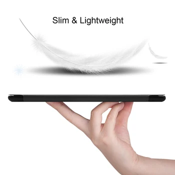 Ultra Slim Flip Stand Smart Cover din Piele PU Caz pentru Samsung Galaxy Tab 10.1 2019 T510 T515 SM-T510 SM-T515 Tableta Funda Caz
