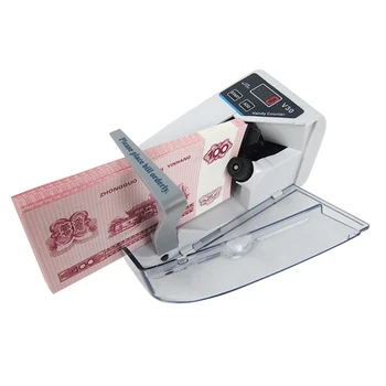V30 Mini Portabil Contra-proiect de Lege Cu Baterie/Plug la Îndemână Contra bani Masina Pentru Bani și Bancnote de Hârtie Monedă de Numărare