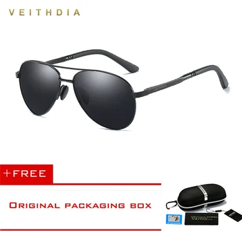 VEITHDIA Brand Barbati Pilot Nou Polarizat ochelari de Soare pentru barbati Ochelari de Soare Cadru din Aliaj de Conducere Ochelari oculos de sol masculino nuante