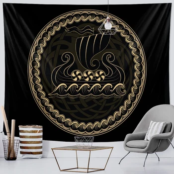 Viking energie spirituală de meditație talisman acasă decorare tapiserie vrăjitorie tapiserie Hippie, Boem decor yoga mat