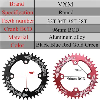 VXM 96 BCD biciclete angrenaj Rotunde/Ovale 32T 34T 36T 38T biciclete MTB Foaia de Munte Coroana pentru M4000 Angrenaj Piese de Bicicletă