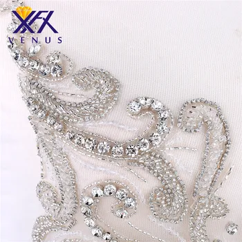 XFX VENUS Sclipitoare 1 buc margele lucrate manual patch-uri de aplicatiile de strasuri de cristal plasă lucios elegant corset decorative diamante strass