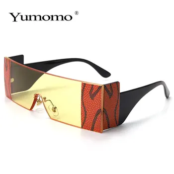 YUMOMO Moda Supradimensionate Pătrat fără ramă de ochelari de Soare pentru Femei Brand Designer Plat Mare Ochelari de Soare Femei-O Bucată de Călătorie Gafa de sol
