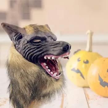 Înfiorător Halloween Masca Petrecere Decoruri Cap de Lup Masca Costum de Teatru Prop Latex de Cauciuc Noutate Măști de silicon Măști de Animale 40P