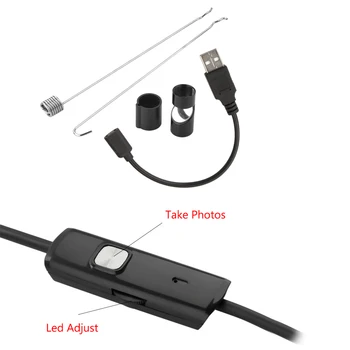 1/2m 5,5 mm/7mm Camera Endoscop USB Android Endoscop Impermeabil 6 LED Borescope Șarpe flexibil de Inspecție Camera Pentru Android pe PC