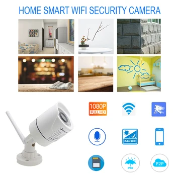 1080P, 960P 720P CCTV Camere Ip Wifi Infraroșu Glonț waterproo Wireless de Acasă de Supraveghere video de Securitate de la distanță Audio H. 264 JIENU