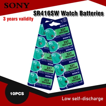 10buc SONY Original Nou Ceas baterie 337 SR416SW Argint 1.55 V baterie buton de ceas swatch LED-uri pentru Căști