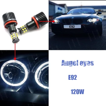 120W 6000K alb H8 LED Angel Eyes Led Marker Lumini pentru BMW 2009-2012 Seria 3 E90 M3