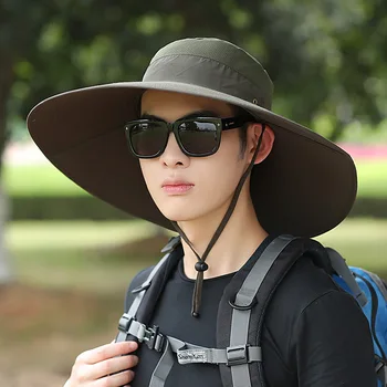 15cm Super Mult Margine Largă Pălărie Găleată Respirabil iute Uscat Bărbați Femei Boonie Hat Vara UV Capac de Protecție Drumeții, Pescuit Palarie de Soare