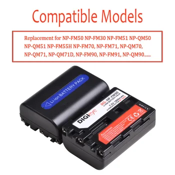 1800mAh NP-FM50 NPFM50 NP-FM55H Baterii pentru Sony NP-FM30 NP-FM51 NP-QM50 NP-FM55H DSLR-A100 HDR-HC1 DCR-TRV280