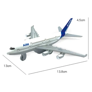 2 buc cel mai Nou Avion de turnat sub presiune Boeing 777, Airbus A380 Metal Modele de Simulare Mare de Jucărie Poate Aluneca Înapoi Cadouri Pentru Copii