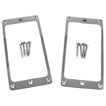 2-pack de Argint Full-size Humbucker Placa de Acoperire Inele pentru Chitare Electrice (Profil Plat)