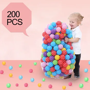 200 buc/lot Eco-Friendly Minge Colorate din Plastic Moale Ocean Minge Amuzant copil Copil Înota Groapă Jucărie Piscină cu Apă Ocean Wave Ball Dia 5.5 cm