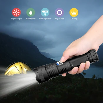 20000 de Lumeni XHP50 LED Lanterna Bicicleta MTB cele Mai Puternice USB Reîncărcabilă USB cu Zoom Bicicleta Lanterna pentru Bicicleta în aer liber Lumina