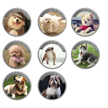 2018 Cadouri de Anul Nou 999.9 Monede de Argint Câinele An Comemorative, Monede de Metal de Arta Meșteșugurilor Catelus Cadou Monede Set pentru Cadouri