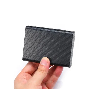 2019 Unisex Fibra de Carbon RFID Card de Portofel Metal Plastic Deținătorii de Carduri de Călătorie Portofel Pașaport Titular Document Organizator Portofele