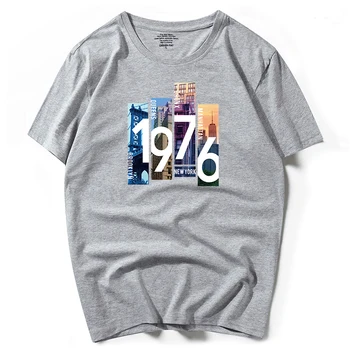 2020 Nou brand de imprimare 1976 T-shirt pentru bărbați cu mânecă scurtă tricou bumbac pentru bărbați T-shirt 6xl vara haine pentru bărbați de mari dimensiuni