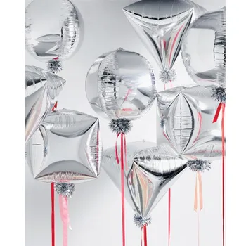 20buc 4D diamant rotund în Formă de Cub cu Heliu Minge Solidă Folie de Aluminiu Baloane Petrecere de Nunta Petrecere de Anul Nou Decorare