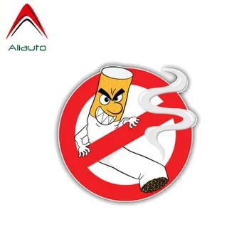 Aliauto Funny Car Sticker No Smoking Avertizare Decal Accesorii din PVC pentru Nissan, Suzuki, Peugeot, Skoda, Volvo, Honda Civic,11 cm*10cm
