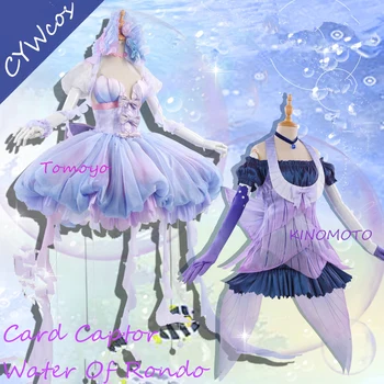 Anime Card Captor Cosplay SAKURA Tomoyo Apă De Rondo Cosplay Costum de Vară Lumina Violet Femei Rochie de Costume de Crăciun