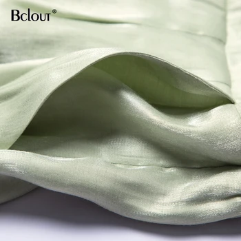 Bclout Verde Vintage Două Seturi De Piese Pentru Femei Toamna Seturi De Femeie Eleganta Cu Maneci Lungi De Sus Și De Înaltă Talie Pantaloni 2 Bucata Set De Sex Feminin