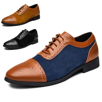 Bărbați Cap Toe Oxford Double Monk Strap din Piele și piele de Căprioară Pantofi Moderne de Moda Rochie Pantofi Barbati Pantofi Casual 38~48