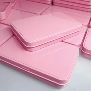 Dimensiune:133x88x20mm roz metal cazul cosmetice de ambalare cutie de promovare cutie cadou de staniu apă caseta de culoare fard de ochi caz de metal