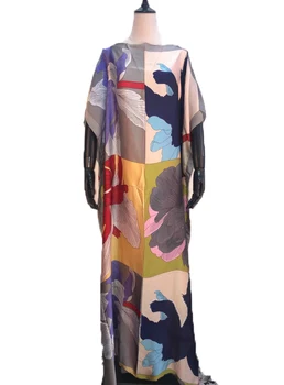 Dulce stil European de mătase imprimate femei maix Dimensiune rochie 145cm lungime x 100cm latime de moda fete tinere vara rochii de plajă