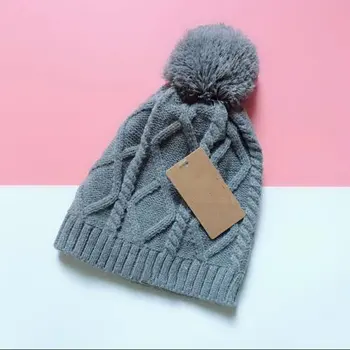 Femei tricotate Pălărie de Iarnă de sex feminin Cald puf Fata de Pălării de Iarnă pentru Femei Capace