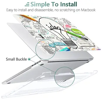 Inovat & Idee Bec Greu de Caz pentru Macbook Pro 13 15 inch 2020 A2338 A2289 A1706 A2179 Atinge Bar&Retina Display de Aer 11 12 13