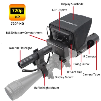 Megaorei2 Mai bun Lunetist în aer liber Vânătoare Optic Vedere Tactic Riflescope Viziune de Noapte Înregistrare Video 720p Camera