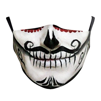 Moda Carnaval De Halloween Amuzant Adult Copil Joker Clovn Imprimare Față Măști De Copii Lavabile Refolosibile Tesatura Măști În Aer Liber, Măști De Față