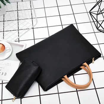 Moda Pu rezistent la apa rezistent la zgarieturi Servieta Laptop 13 14 15 inch Notebook Geantă de Umăr geantă Pentru femei și bărbați