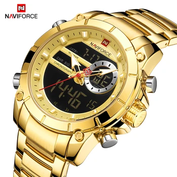 Noi NAVIFORCE Sport Bărbați Ceasuri de Lux de Top de Brand Cuarț Ceas de mână de Om Impermeabil Dual Time date Ceas de Aur Relogio Masculino