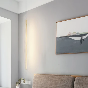 Nordic Modern Stil Simplu Pandantiv cu LED-uri Lumini Pentru Dormitor Citit Bucătărie Negru Agățat Lampă Restaurant Decor Suspensie Luciu